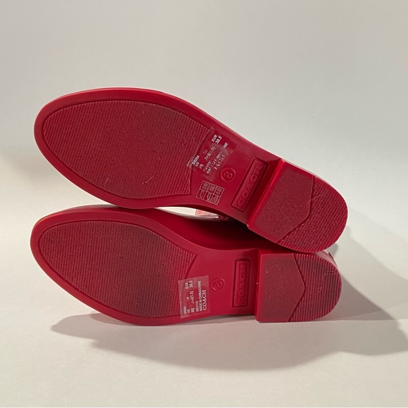 COACH Rivington Rain Boot Bootie Red Candy Apple Rubber NEW Women’s 8 - Picture 11 of 11